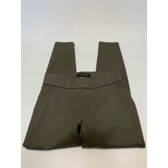 Liverpool Women's Elastic Waist Flat Front Pull-On Green Jeggings Size 4P / 27 - Picture 1 of 7